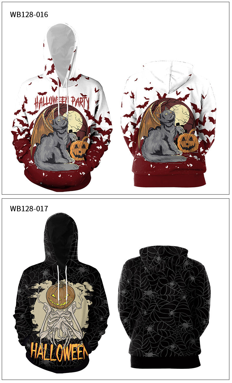 Hip Hop Style Women Plus Sizes Hoodies for Halloween-Shirts & Tops-WB128-011-M-Free Shipping Leatheretro