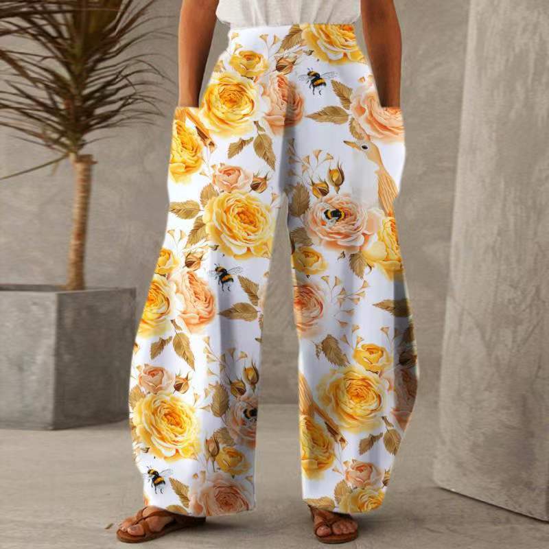 Casual Natural Waist Wide Legs Summer Long Pants-Pants-A-S-Free Shipping Leatheretro