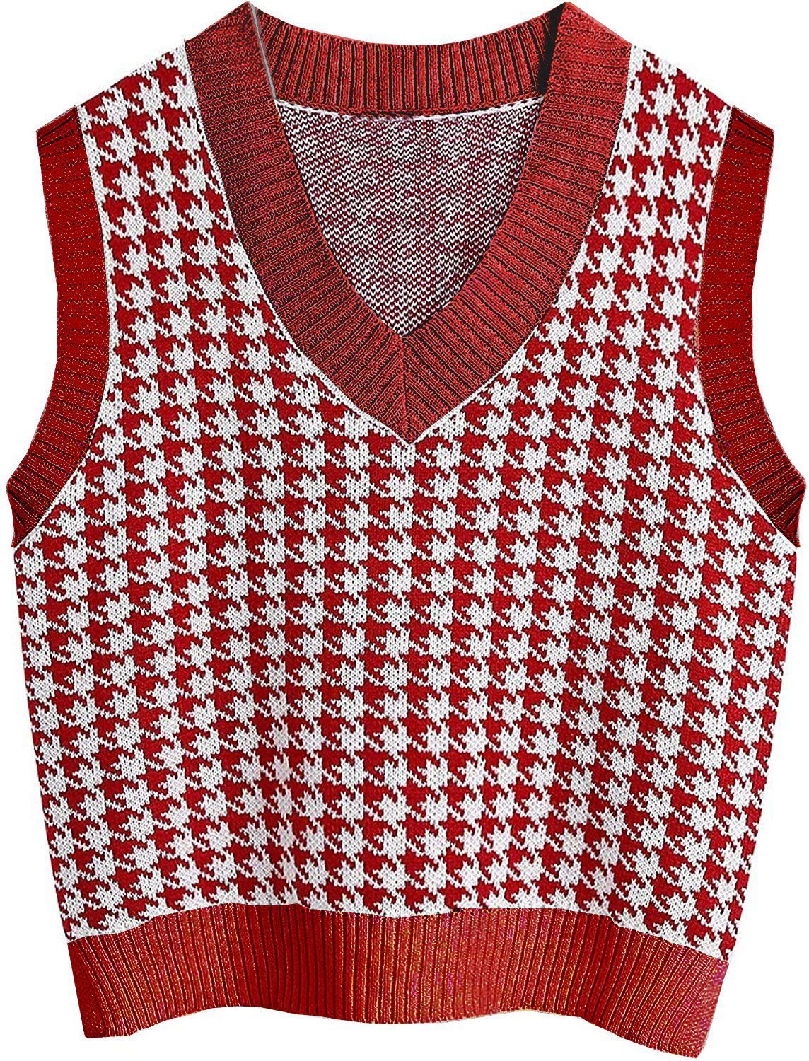 Fashion Sleeveless Women Knitting Vest-Shirts & Tops-Wine Red-S-Free Shipping Leatheretro