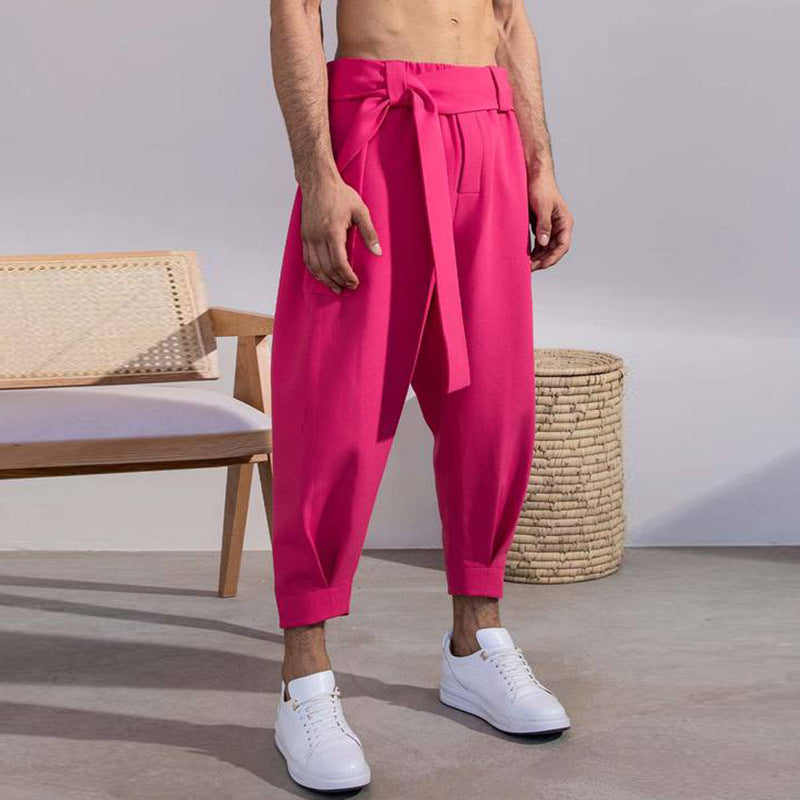 Casual Designed Fall Pants for Men-Pants-Pink-S-Free Shipping Leatheretro