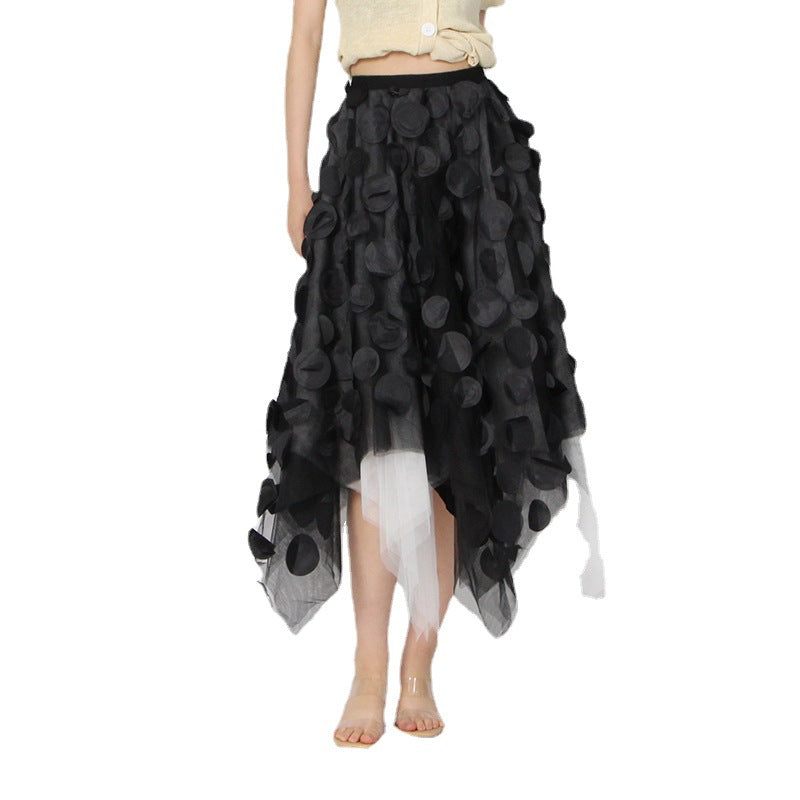 Fashion Designed Women Summer Black Irregular Skirts-Skirts-Black-S-Free Shipping Leatheretro