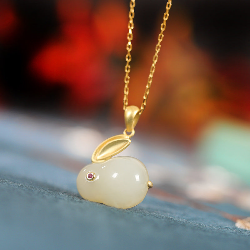 Sterling Sliver Gold-Plating Cute Rabbit Design Jewelry Sets-Jewelry-Necklace-Free Shipping Leatheretro