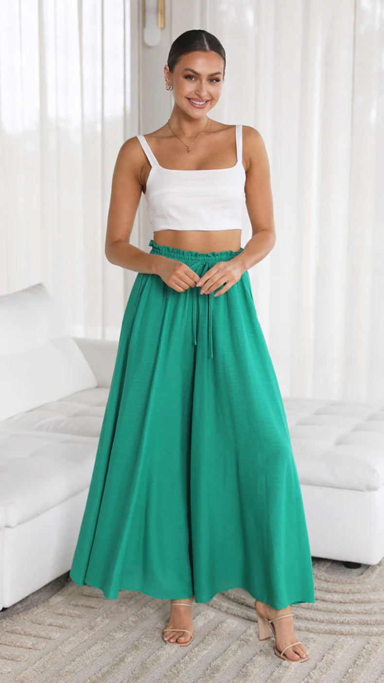 Casual Summer Wide Legs Long Pants for Women-Pants-Colorful-S-Free Shipping Leatheretro