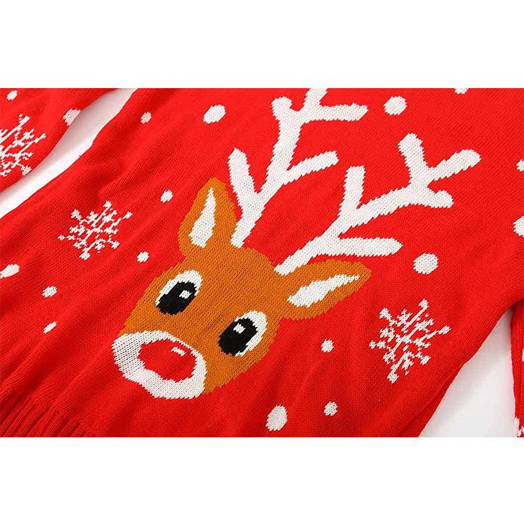 Red Christmas Elk Women Knitting Sweaters for Winter-Shirts & Tops-Red-S-Free Shipping Leatheretro