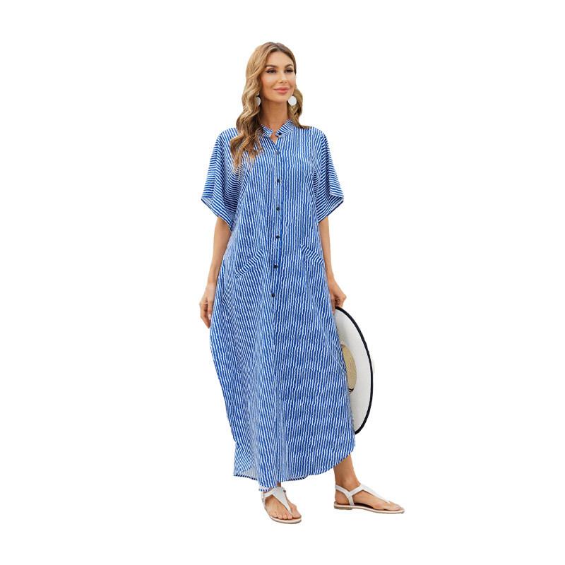 Women Summer Beach Loose Holiday Dresses-Maxi Dresses-9-One Size-Free Shipping Leatheretro