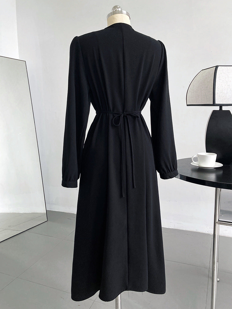 Elegant Women Long Dresses-Dresses-Black-M-Free Shipping Leatheretro