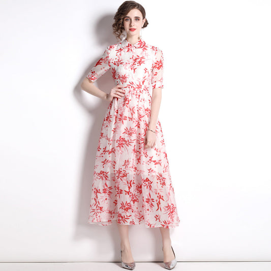Elegant Chiffon Summer OL Women Dresses-Dresses-The Same as Picture-S-Free Shipping Leatheretro