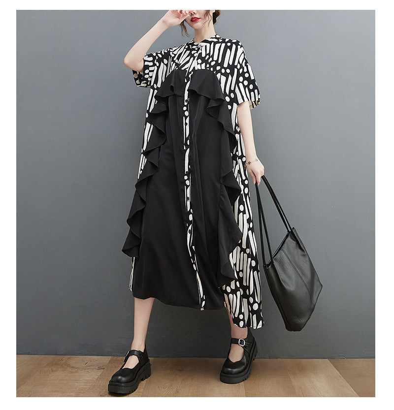 Casual Summer Chiffon Plus Sizes Long Cozy Dresses-Dresses-White-One Size-Free Shipping Leatheretro