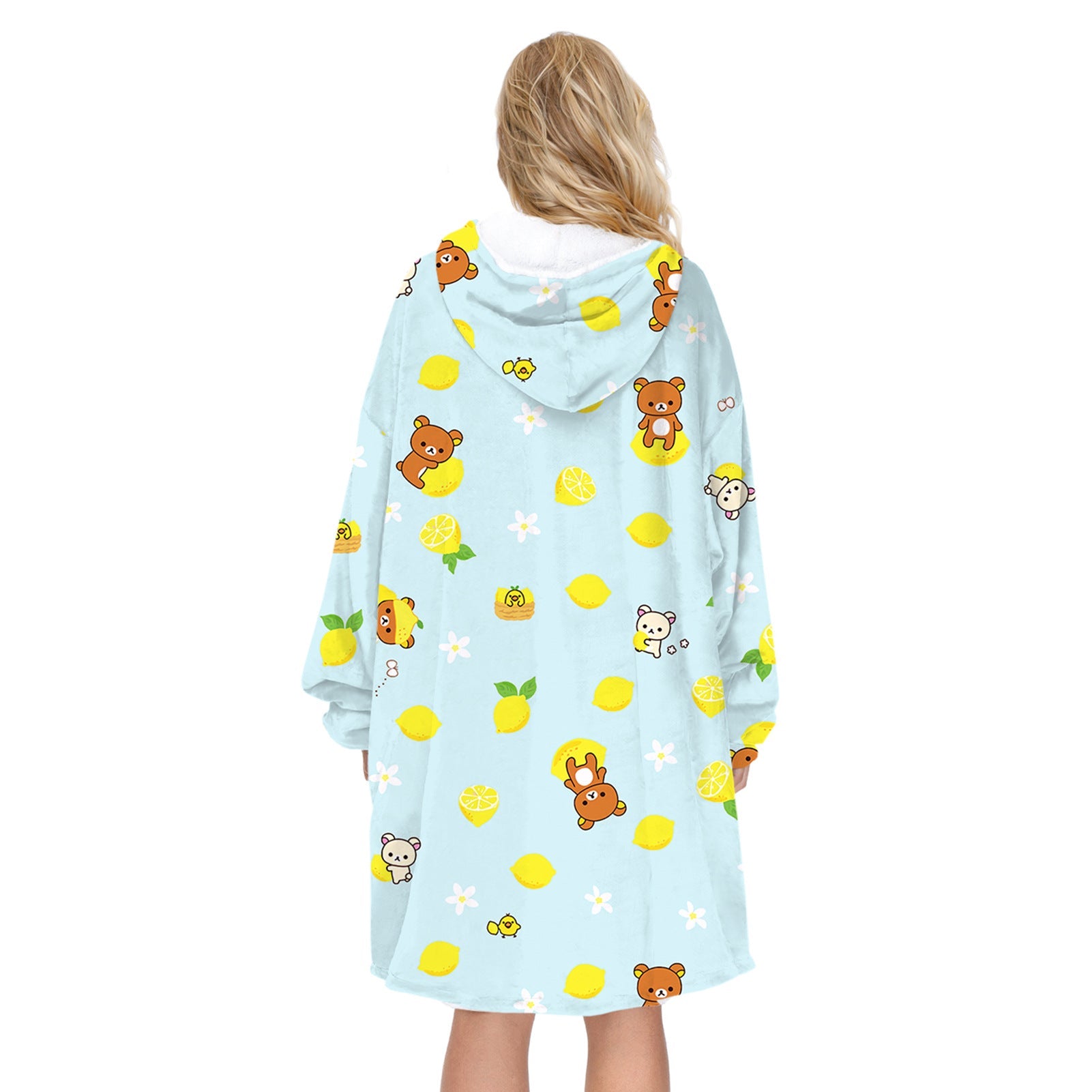 Soft Bee Print Lazy Wearable Watching TV Blanket-Blankets-BWQM-TWQM013-Adult-One Size-Free Shipping Leatheretro