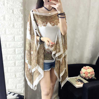 Summer Chiffon Women Cape Covers-Costume Capes-White-180cm-Free Shipping Leatheretro