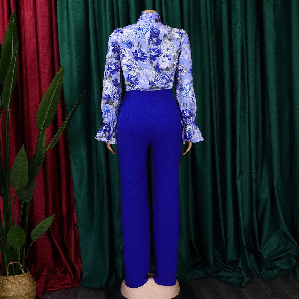 Fashion Plus Sizes Women Long Sleeves Shirts & Pants-Suits-Pink-S-Free Shipping Leatheretro