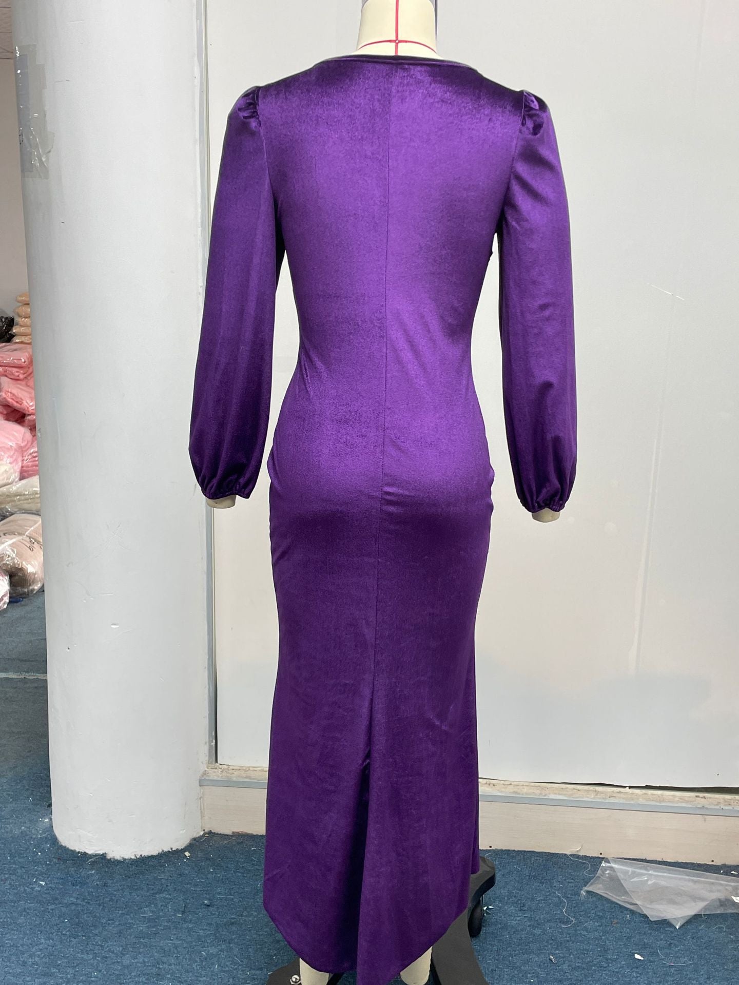 Elegant Fall Long Dresses for Women-Dresses-Grey-S-Free Shipping Leatheretro