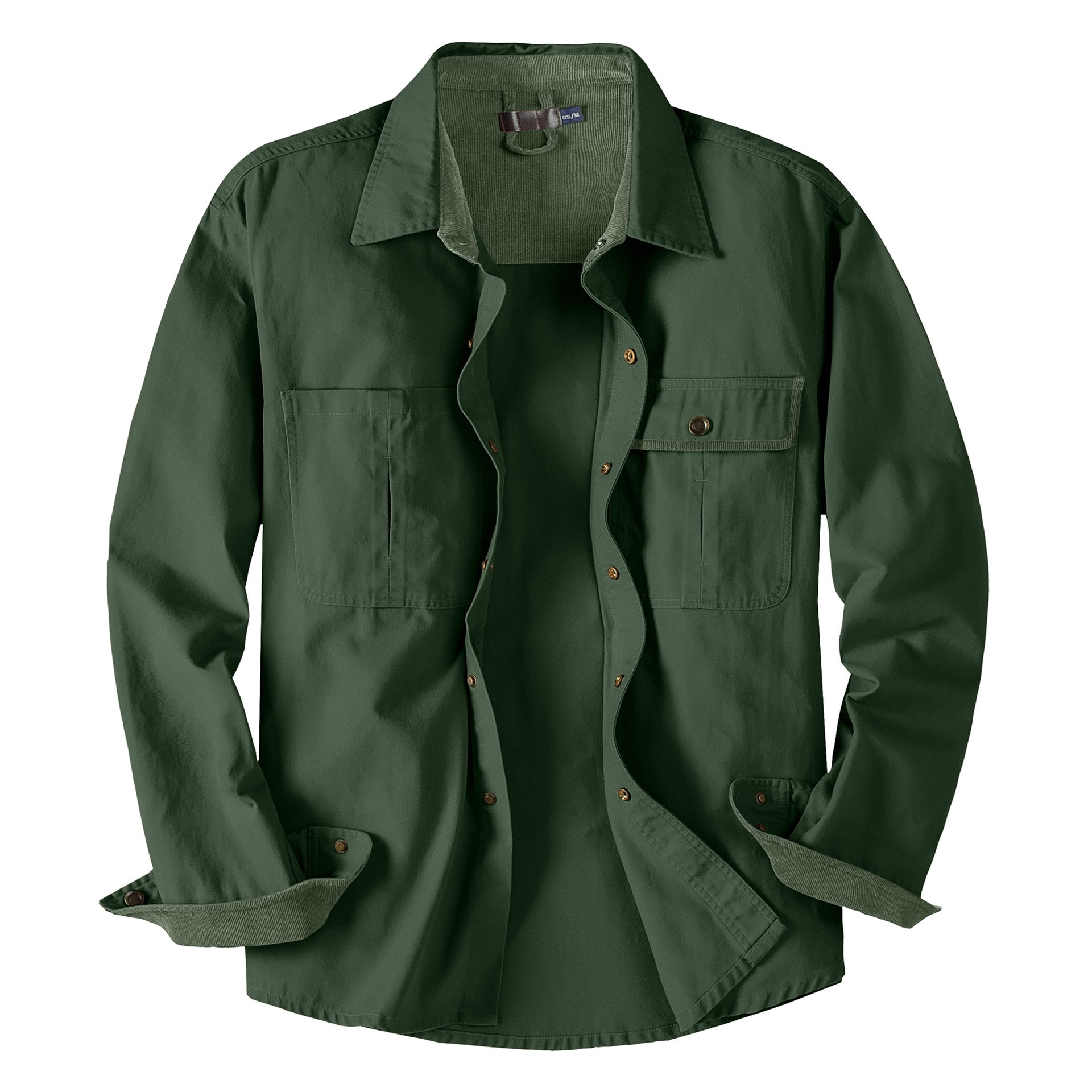 Casual Cotton Plus Sizes Long Sleeves Shirts for Men-Shirts & Tops-Green-S-Free Shipping Leatheretro