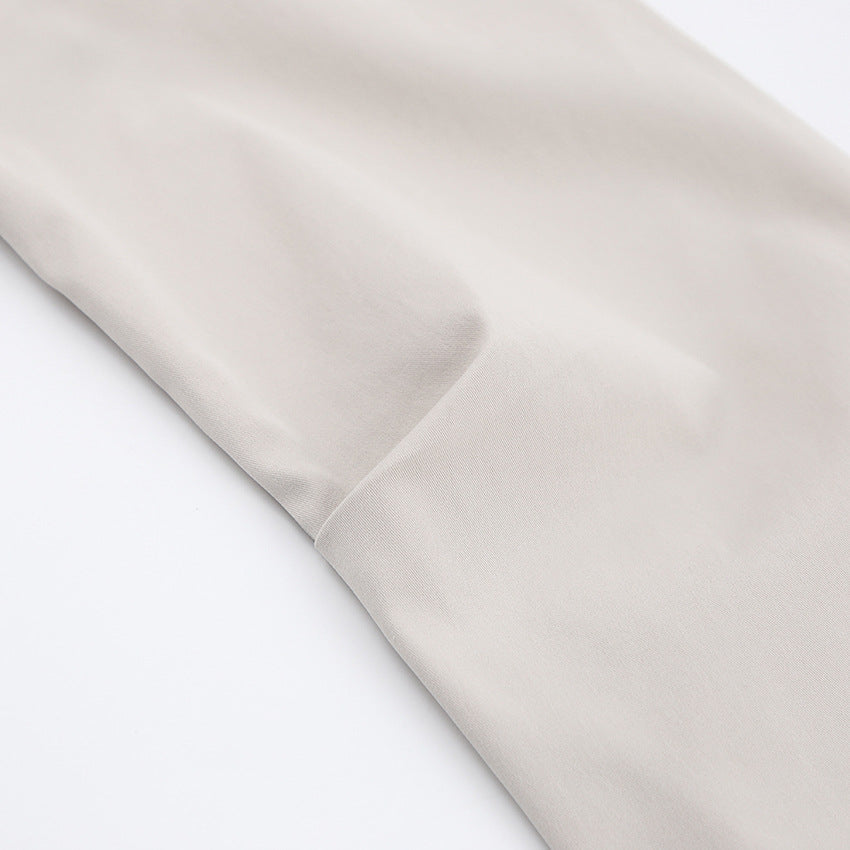 Vintage Long Sleeves Short Shirts Dresses-Dresses-White-S-Free Shipping Leatheretro