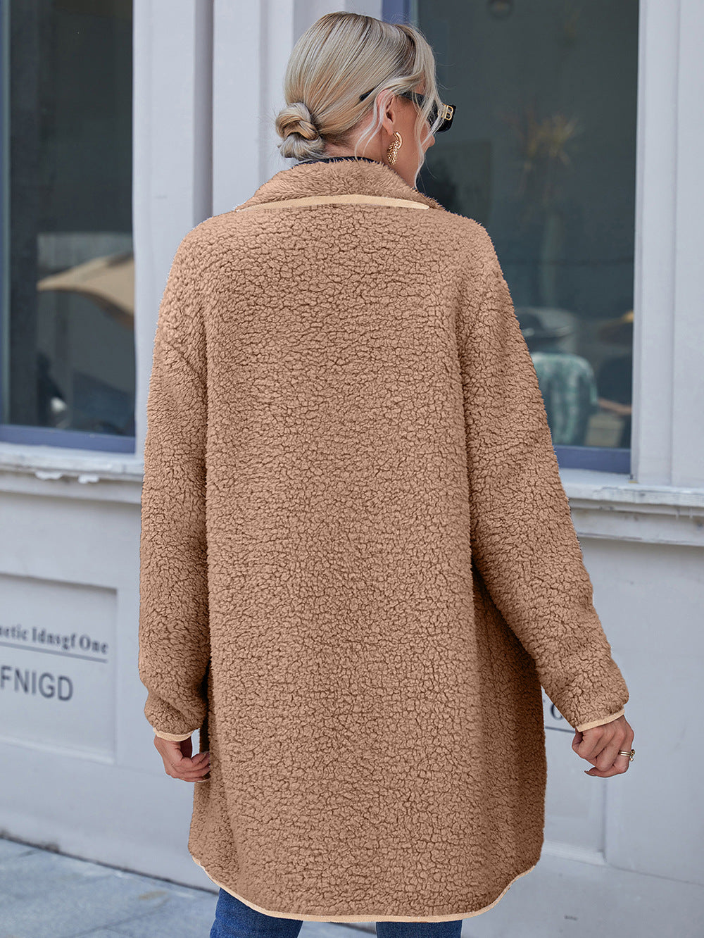 Casual Women Double Sided Woolen Coats-Coats & Jackets-Khaki-S-Free Shipping Leatheretro