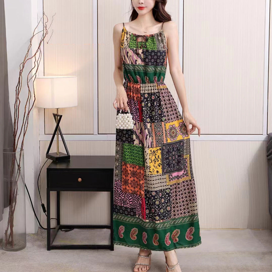 Casual Cotton Summer Long Sleeveless Dresses-Dresses-10号-45-67 kg-Free Shipping Leatheretro