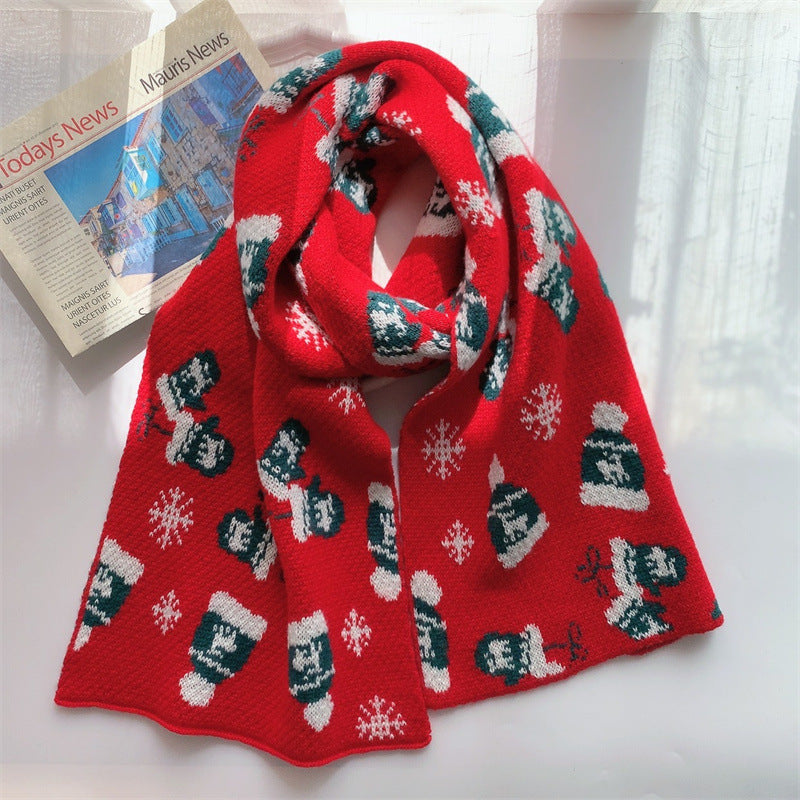 Lovely Warm Knitting Girl's Scarf for Christmas-Scarves & Shawls-Red-175cm-Free Shipping Leatheretro