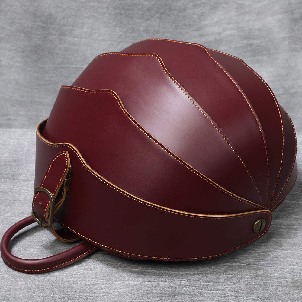 Handmade Cowhide Leather Cyclus Pangolin Backpack Large Size 9874-Leatehr Backpack-Dark Coffee-Free Shipping Leatheretro