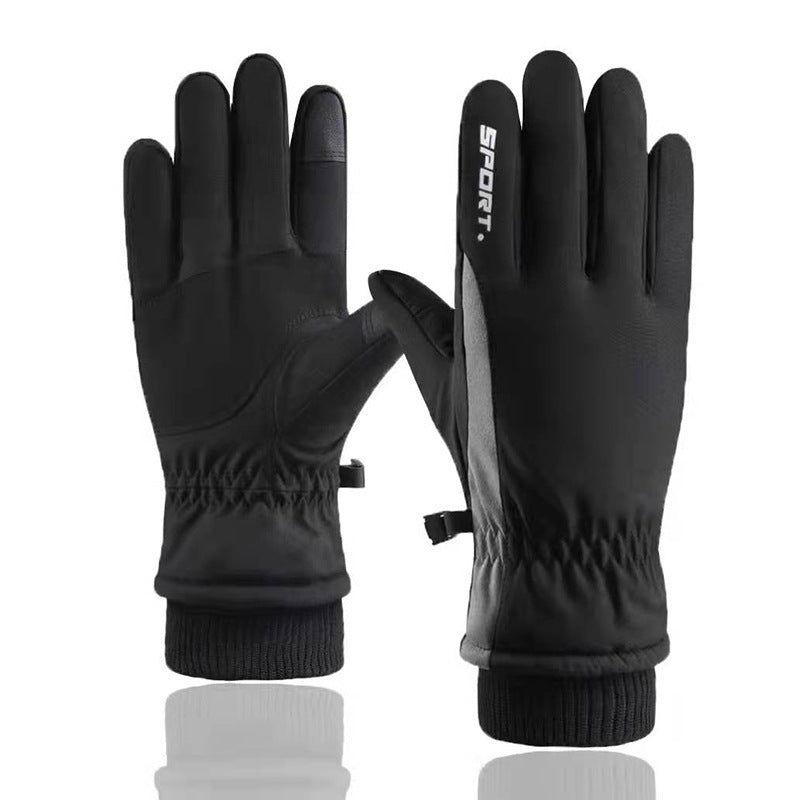 Winter Warter Proof Warm Skiing Gloves for Men and Women-Gloves & Mittens-Men-Black-One Size-Free Shipping Leatheretro