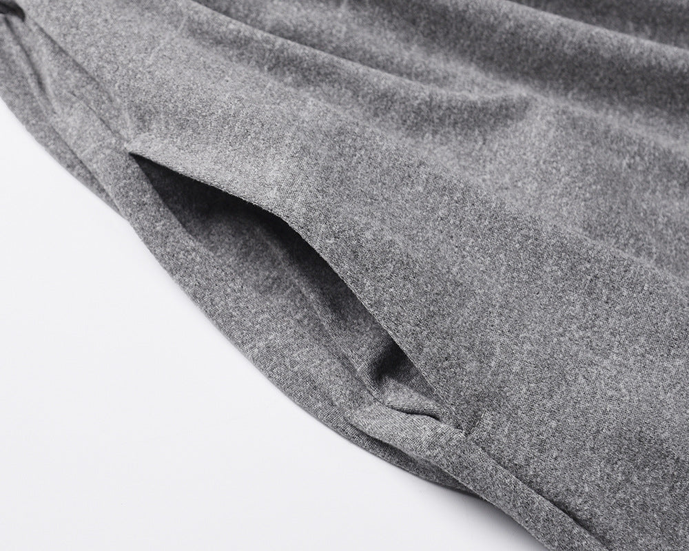 Casual Summer Sleeveless T Shirts&harem Pants-Suits-Khaik-S-Free Shipping Leatheretro