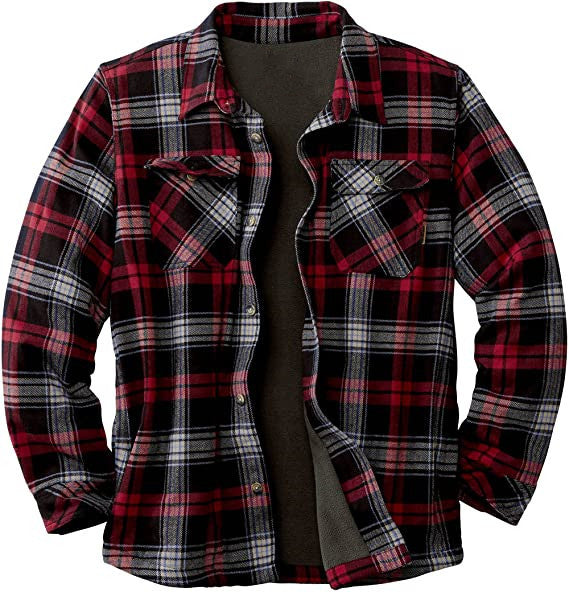 Casual Long Sleeves Velvet Men's Jacket-Coats & Jackets-Black Red-S-Free Shipping Leatheretro