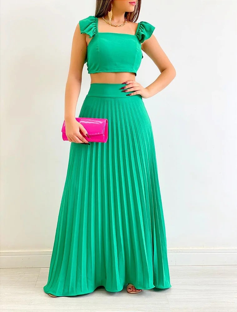 Fashion Women Dress Suits-Dresses-Green-S-Free Shipping Leatheretro