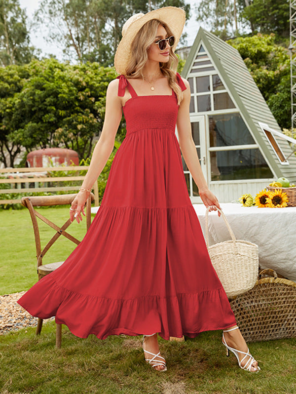 Summer Casual Butterfly Long Dresses-Dresses-Red-S-Free Shipping Leatheretro