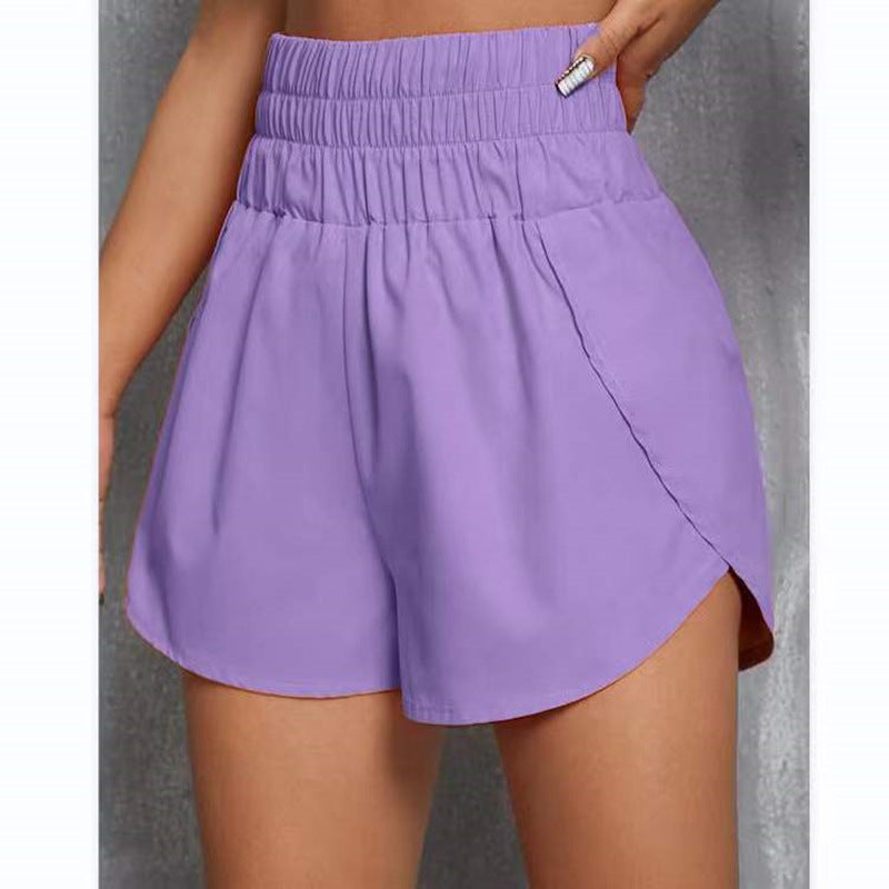 Casual High Waist Summer Shorts for Women-Pants-Purple-S-Free Shipping Leatheretro