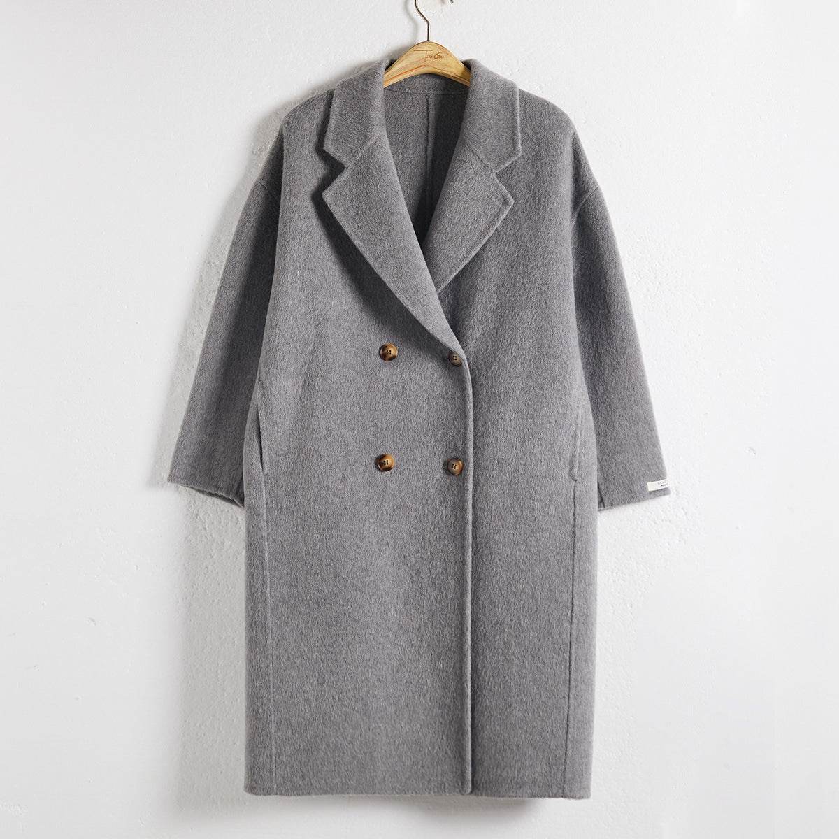 Fashion Women Wool Winter Long Coats-Outerwear-Gray-S-Free Shipping Leatheretro
