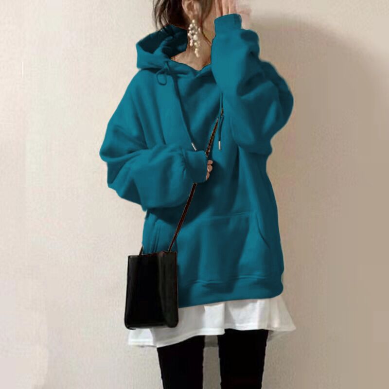 Casual Women Warm Cozy Pullover Hoodies-Shirts & Tops-Green-M-Free Shipping Leatheretro