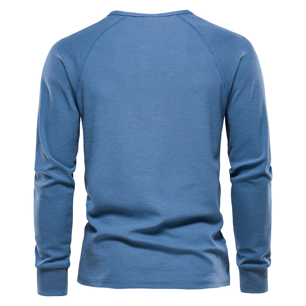 Fashion Long Sleeves T Shirts for Men-Shirts & Tops-White-S-Free Shipping Leatheretro