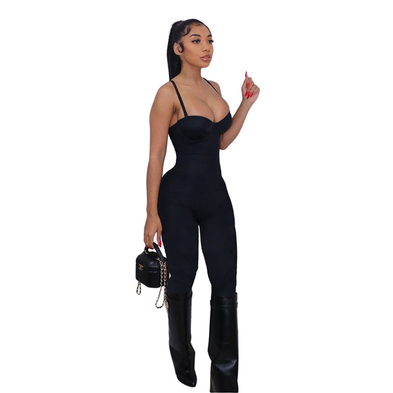 Sexy High Waist Casual Women Sports Jumpsuits-Suits-White-S-Free Shipping Leatheretro