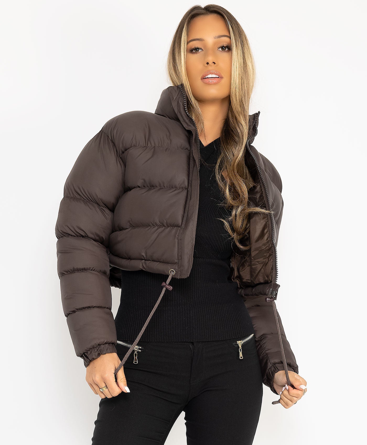 Fashion Women Cotton Short Winter Coats-Coats & Jackets-Black-S-Free Shipping Leatheretro