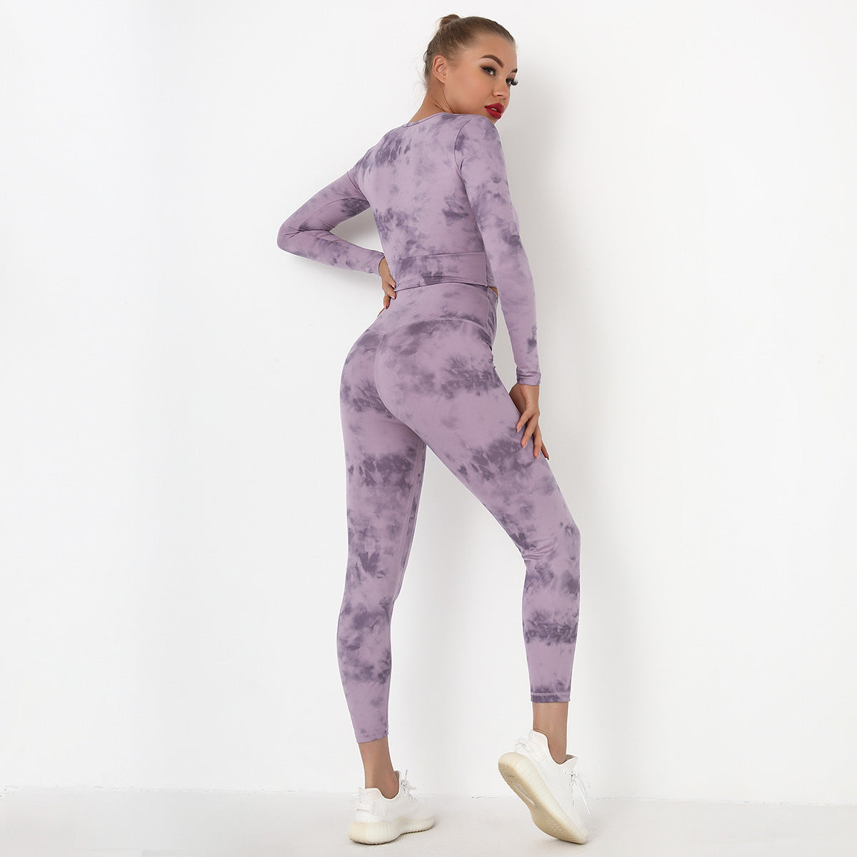 Sexy Elastic Air Breathable Sports Suits-Activewear-Pink-S-Free Shipping Leatheretro