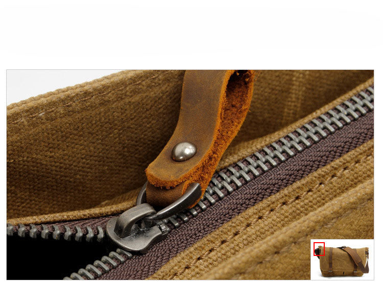 Vintage Canvas Waterproof Messenger/sling Bag-Handbags, Wallets & Cases-Khaki-Free Shipping Leatheretro