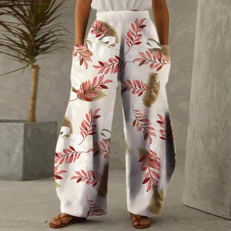 Casual Natural Waist Wide Legs Summer Long Pants-Pants-A-S-Free Shipping Leatheretro