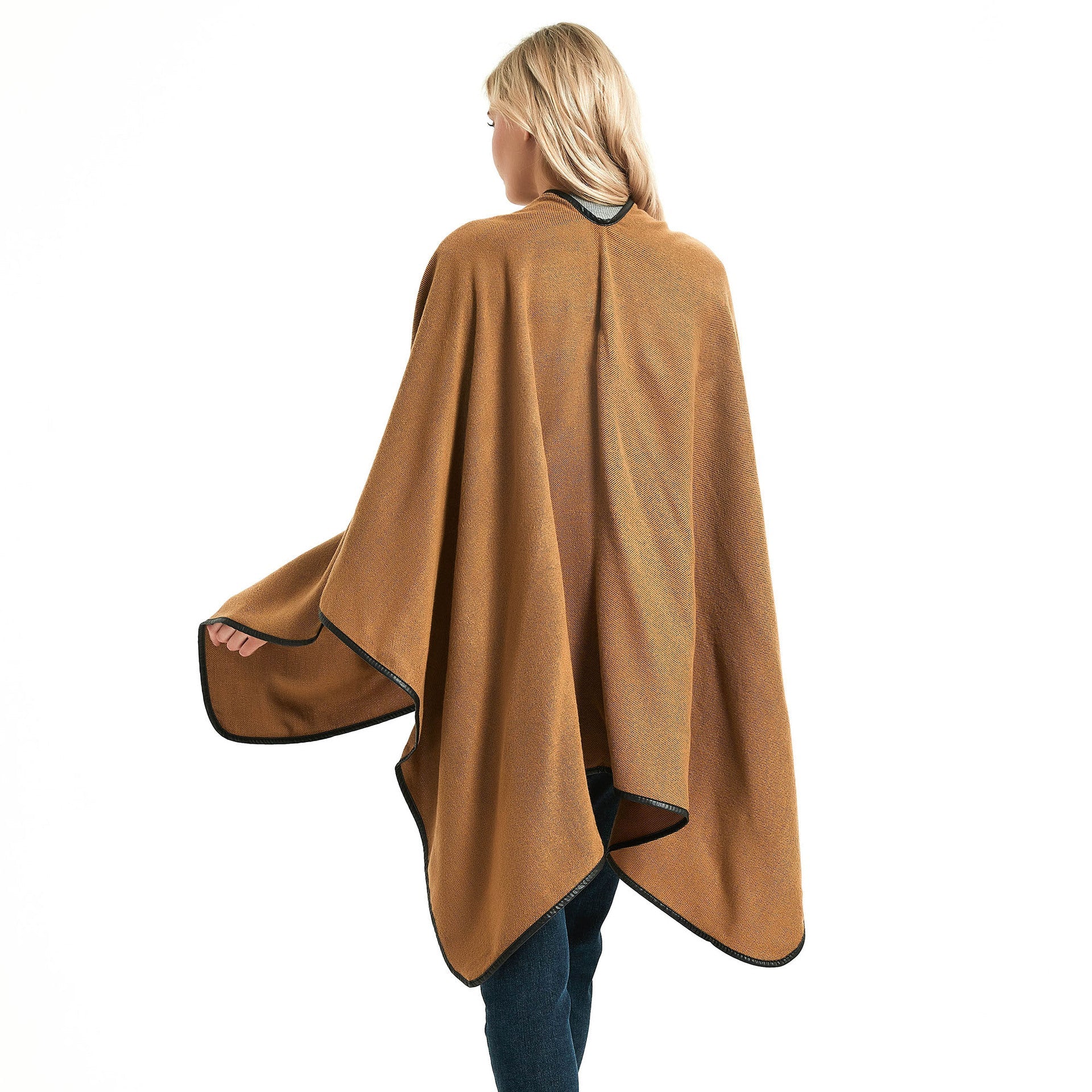 Casual Brown Shawl With Buckle Design for Women-Shawls-Brown-150cm-Free Shipping Leatheretro