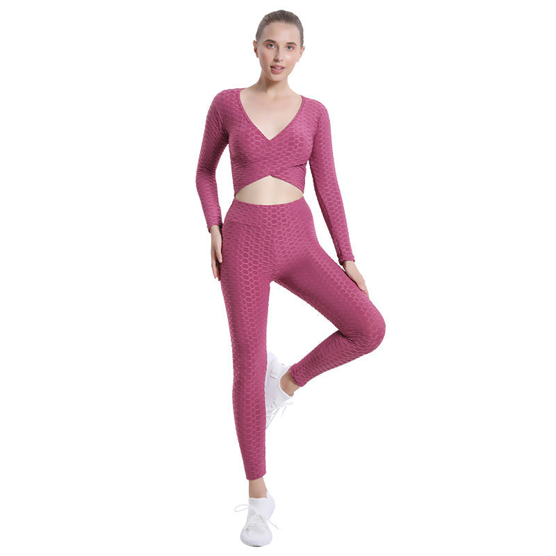Sexy Bubble Design Women Gym Outfits-Activewear-Red-S-Free Shipping Leatheretro