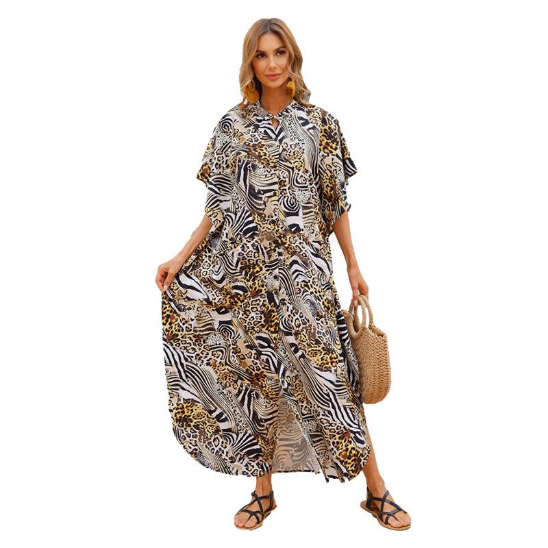 Women Summer Beach Loose Holiday Dresses-Maxi Dresses-22-One Size-Free Shipping Leatheretro