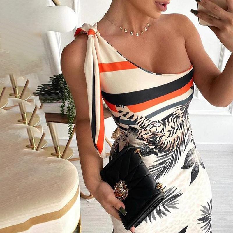Sexy One Shoulder Irregular Strapless Long Dresses-Sexy Dresses-The Same as Picture-S-Free Shipping Leatheretro