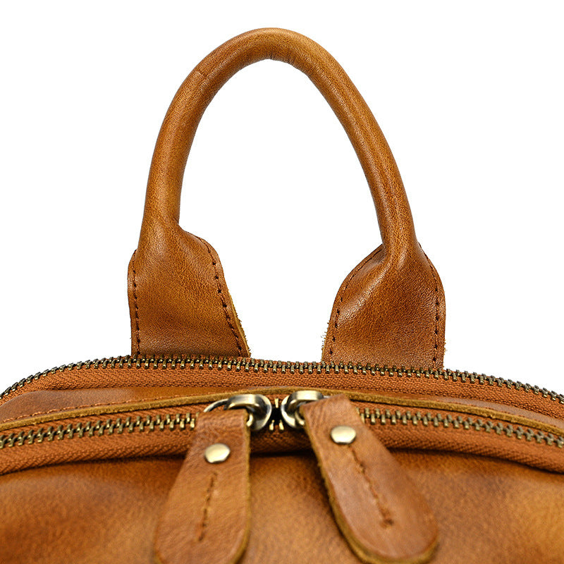 Vintage Leather Chest Bag for Men 9336-Saddle Bags & Panniers-Cray Horse Leather-Brown-Free Shipping Leatheretro