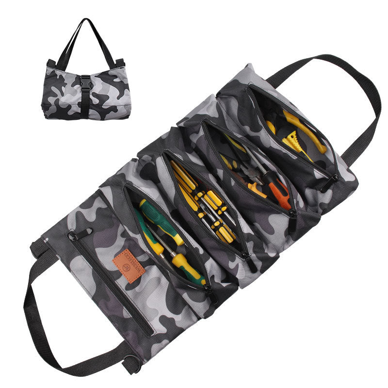 Camoflage Canvas Zippered Tool Storage Bag L167-Canvas cases for tool-Camoflage-1-Free Shipping Leatheretro