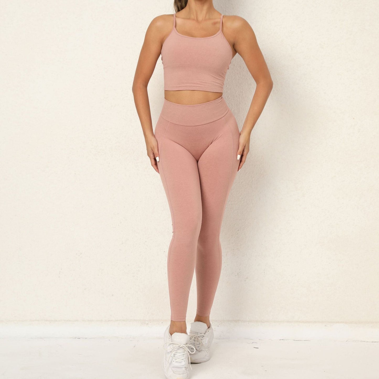 Sexy High Waist Yoga Suits for Women-Activewear-Pink-1-S-Free Shipping Leatheretro