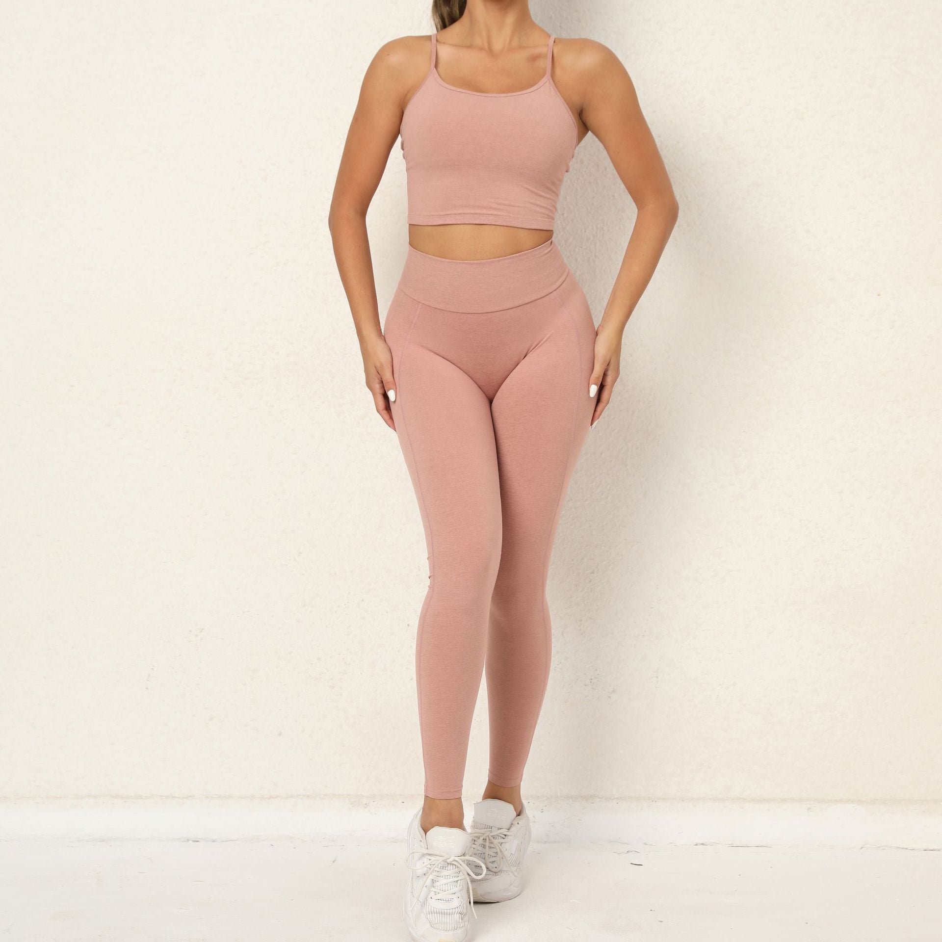 Sexy High Waist Yoga Suits for Women-Activewear-Pink-1-S-Free Shipping Leatheretro