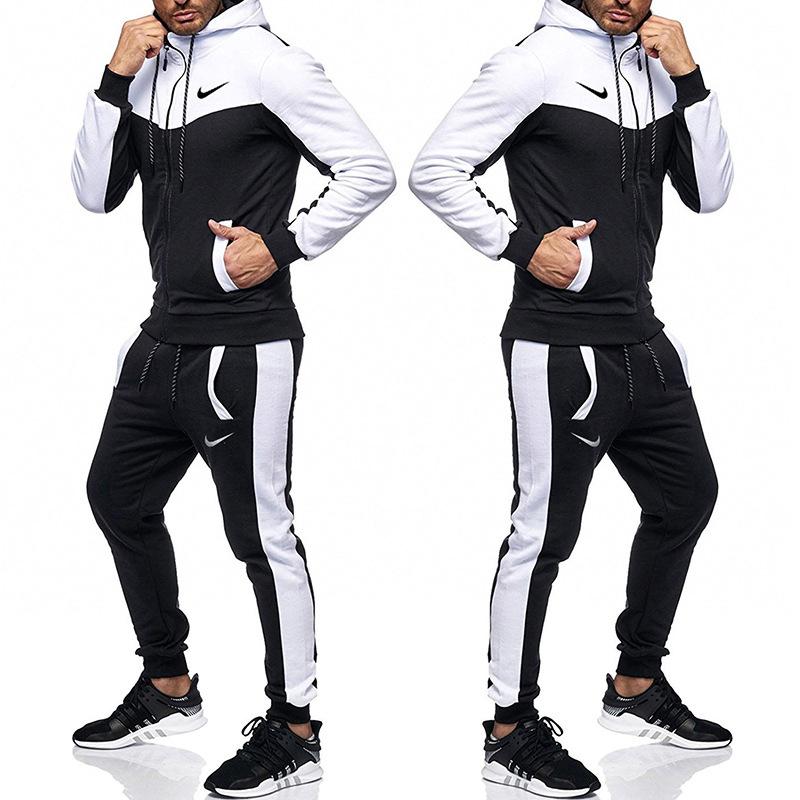 Casual Fall Men Hoodies Sports Suits-Sports Suits-Style1-M-Free Shipping Leatheretro