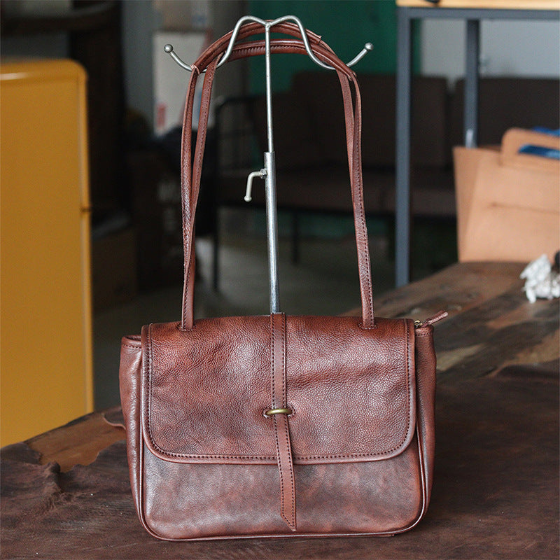 Vintage Crossbody Handmade Leather Handbags for Women-Handbag & Wallet Accessories-Coffee-Free Shipping Leatheretro
