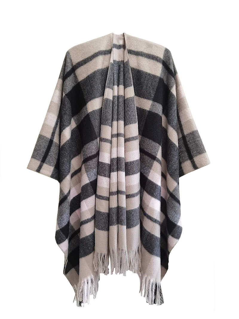 Winter Tassels Shawls Cape for Women-capes-SH10-01-160cm-Free Shipping Leatheretro