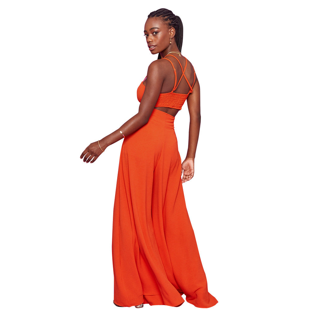 Sexy Strapless Women Two Pieces Suits-Suits-Orange-S-Free Shipping Leatheretro