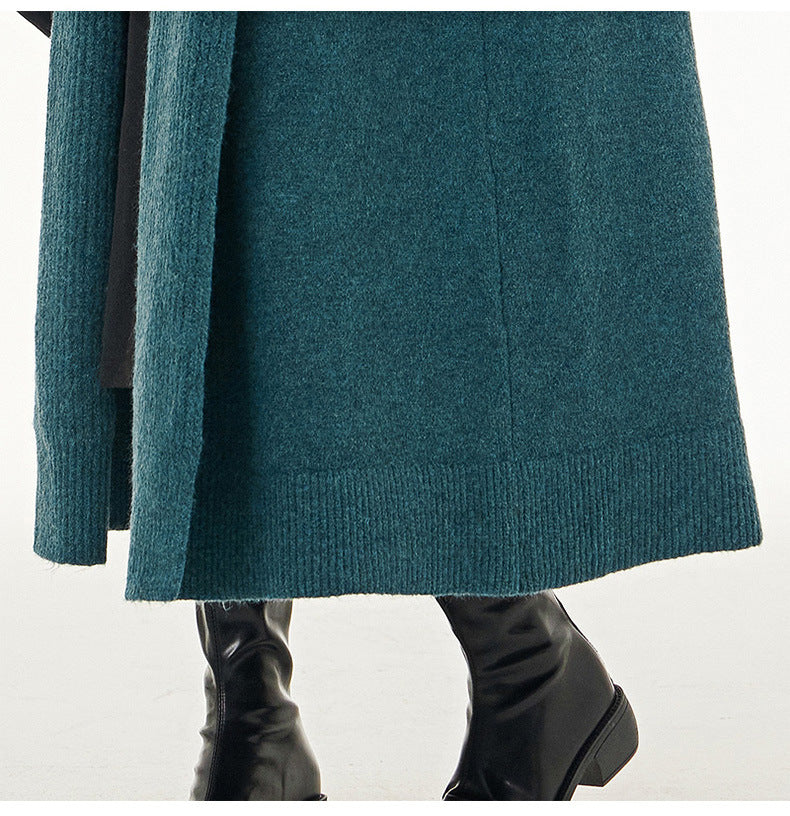 Fall Women Knitted Long Coats-Coats & Jackets-Black-One Size-Free Shipping Leatheretro