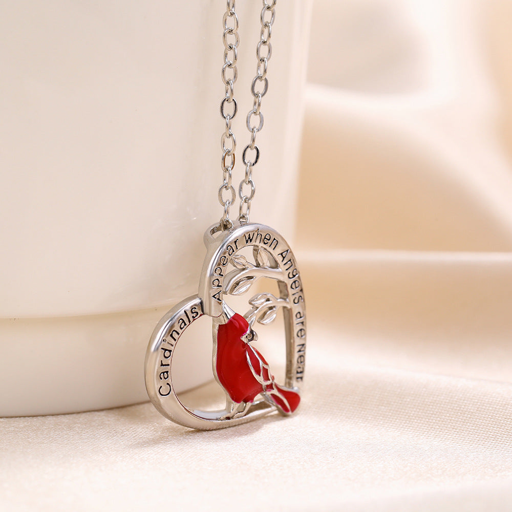 Lovely Red Birds Designed Necklace for Women-Necklaces-A-Free Shipping Leatheretro